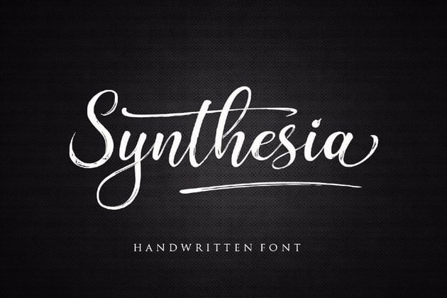 Synthesia Brush Script Font (OTF, TTF, WOFF)