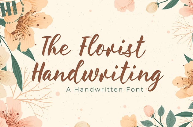 The Florist Handwriting Font is perfect for a love lettering design!