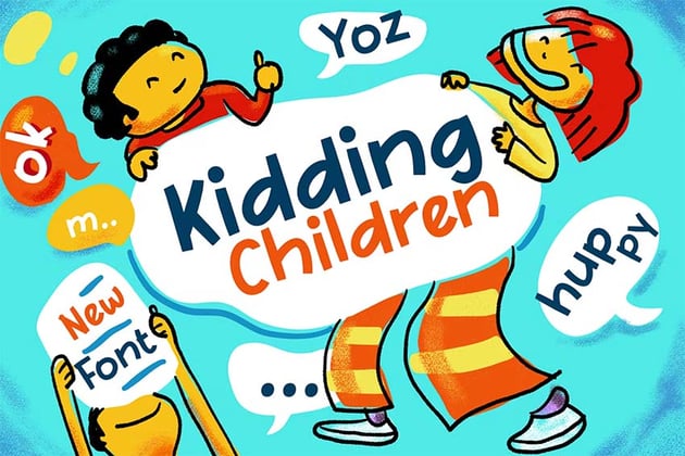 Kidding Children Cute Children Book Font (OTF, TTF)