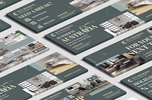 Hotel & Travel Twitter Header Photoshop Template (JPG, PSD)