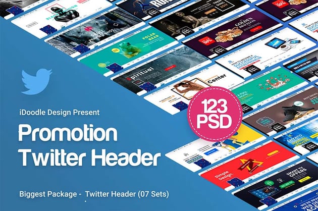 This complete Twitter header template kit is ready to customize!