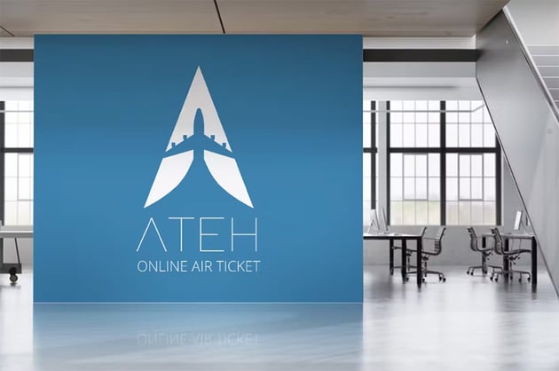 Ateh - Negative Space Logo (AI, EPS)