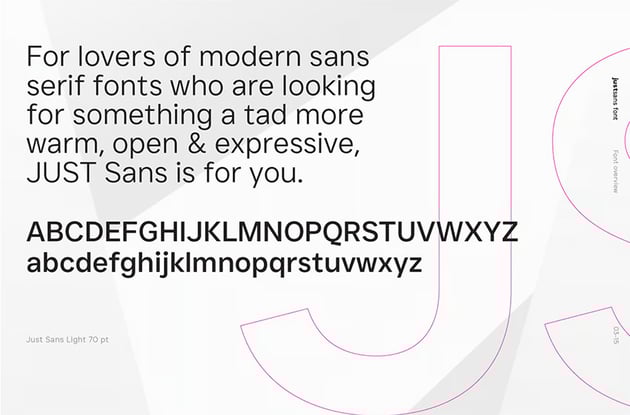 JUST Sans Clean Geometric Typeface