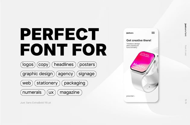 JUST Sans Clean Geometric Typeface