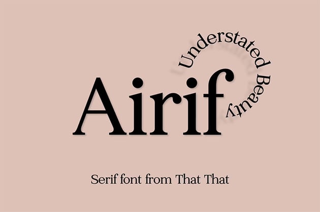 Airif Simple Serif (OTF, TTF, WOFF)