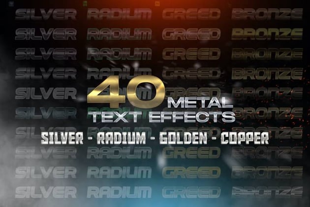 40 Metal Text Effects - Layer Styles