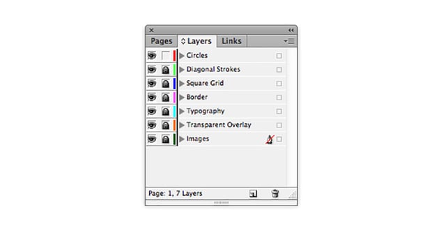 Color Mood Board InDesign Tutorial layeres panel