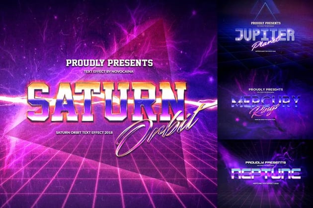 Retro Planet Text Effects