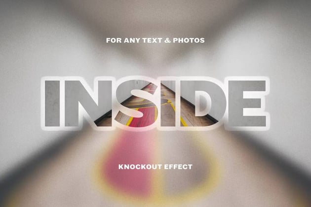 Knockout Blur InDesign Text Effect
