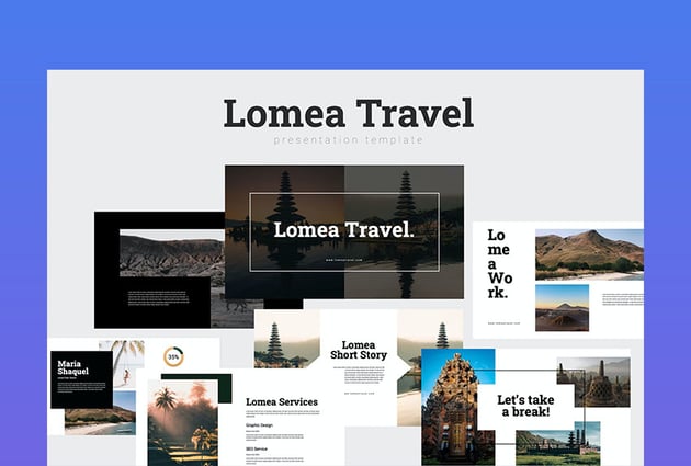 Lomea Travel Custom PPT Template
