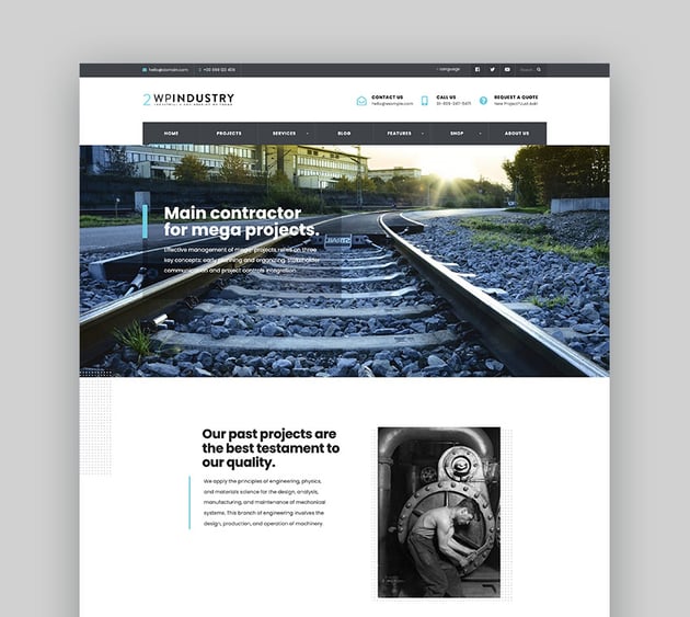 WP Industry: Tema de WordPress industrial y de ingeniería