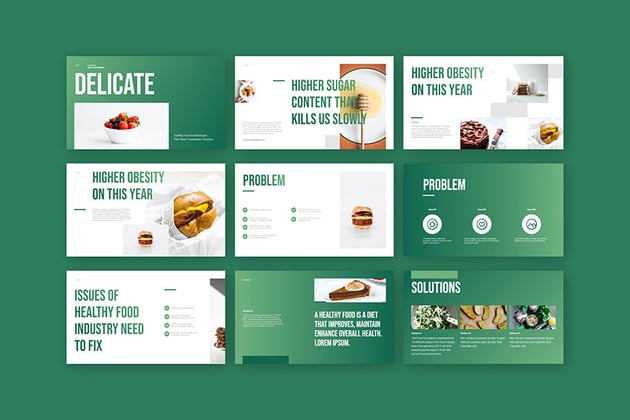 Delicate Menu Design Ideas Presentation Template