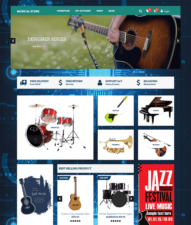 eCommerce child - Kit de plantillas de WordPress gratis para tienda online de muebles