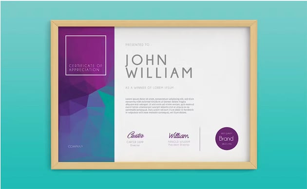 Modern Certificate 03