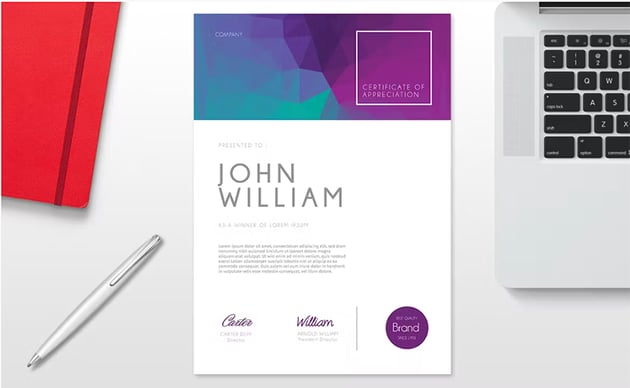 Modern Certificate 05