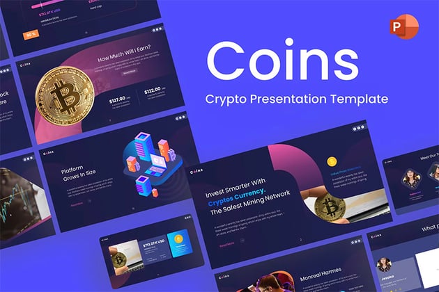 Coins Crypto PowerPoint Template
