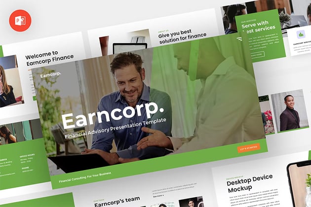 Earncorp - Financial Powerpoint Template