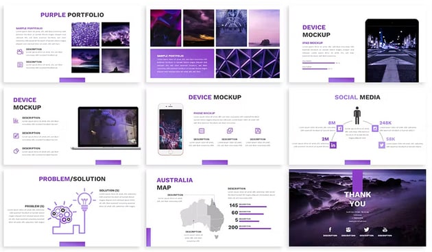 02 Purple Business Google Slide Template