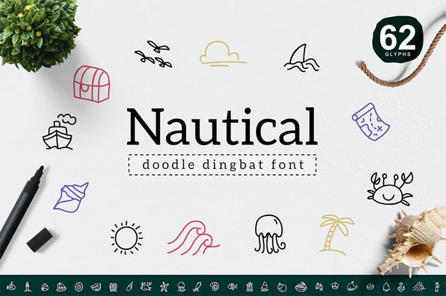doodle nautical font