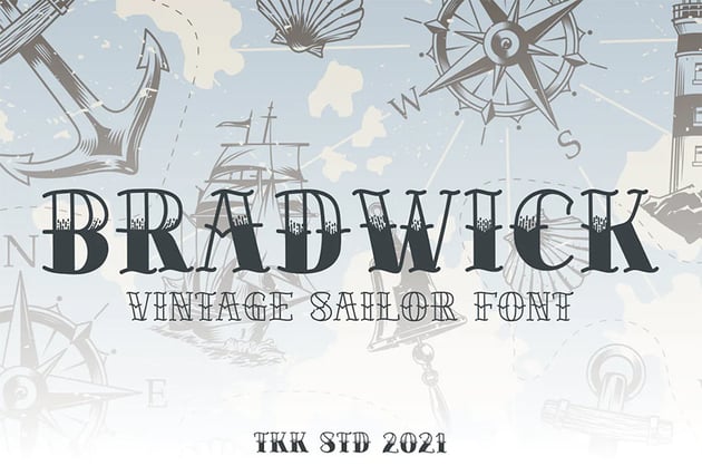 bradwick nautical font