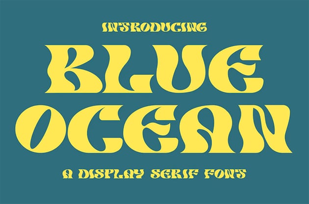 blue ocean nautical font