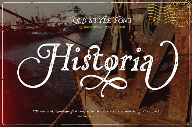 historia nautical font