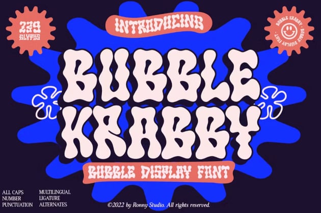 groovy bubble font