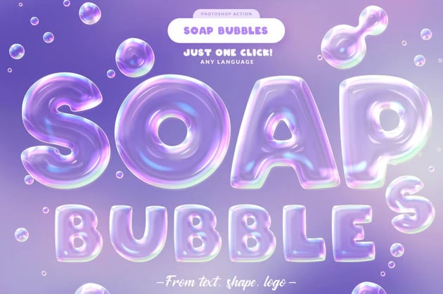 soap bubble font