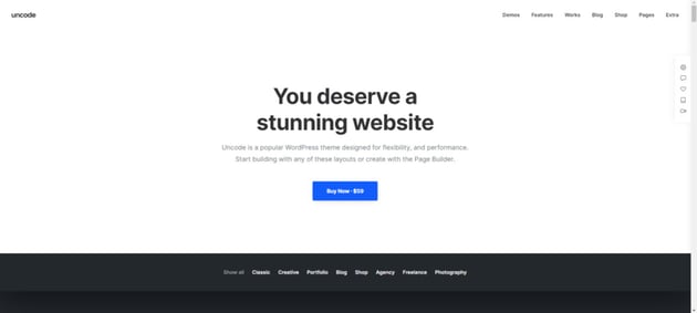 Uncode is a high-quality WordPress and WooCommerce theme