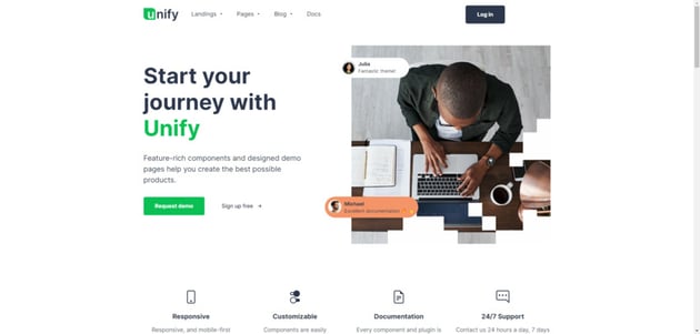 Unify is a minimalist business WordPress theme