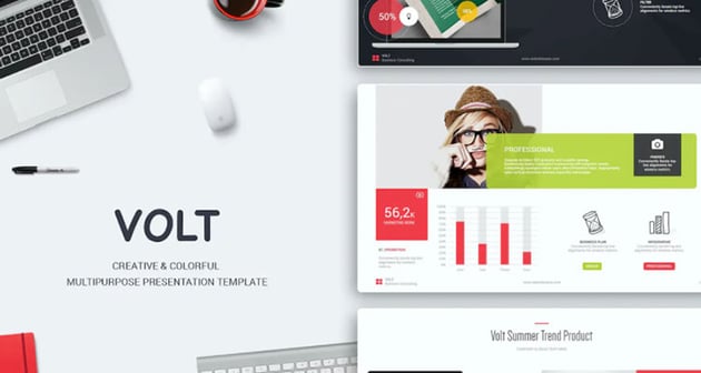 VOLT Creative Presentation Template PowerPoint