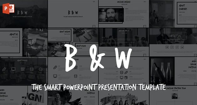 B&W Powerpoint Template