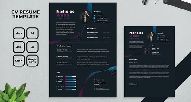 Resume - Photoshop CV Template PSD