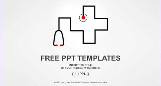 Stethoscope Medical PowerPoint Template﻿