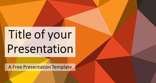 Orange-Brown Triangle Mosaic Template for PowerPoint and Google Slides