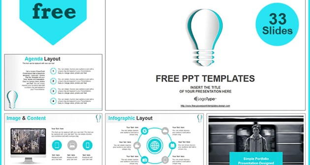 Paper Idea Bulb PowerPoint Template