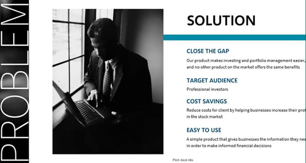 Financial pitch deck