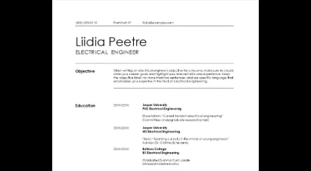 Simple Layouts - Free Google Docs Resume Templates