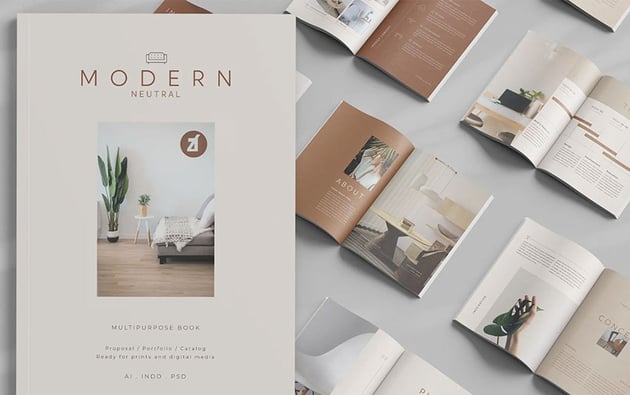 Modern Neutral Magazine Template
