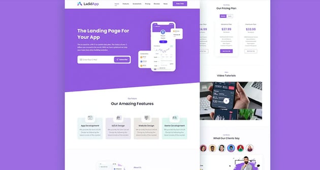 LadidApp App HTML Landing Page Template