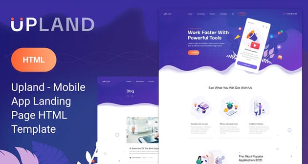 Upland Mobile App HTML Template