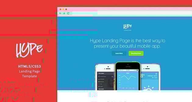 Hype App Landing Page