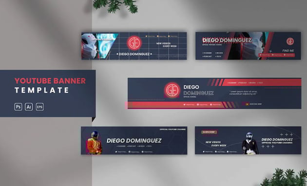 Modern Aesthetic YouTube Banners