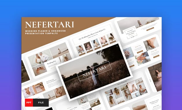 Nefertari Wedding Slide Background Template