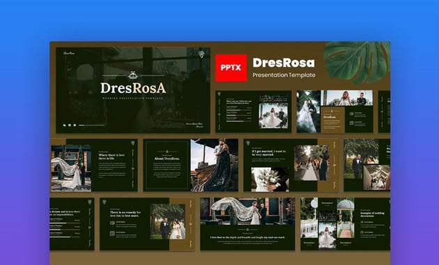 Dresrosa - Wedding Photography PowerPoint Template