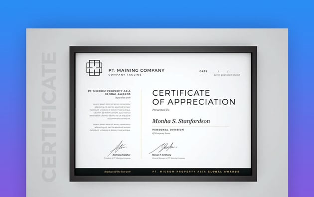Simple Multipurpose Certificate Template