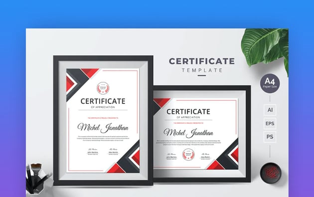 Clean and Professional Certificate Design