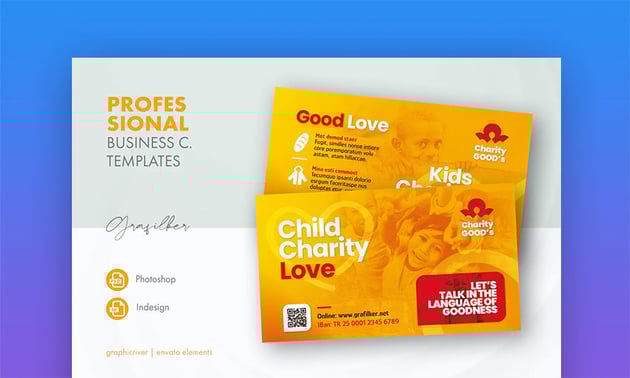 Charity Business Card Template
