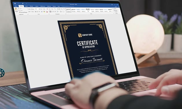 02 Certificate of Appreciation Template for Word