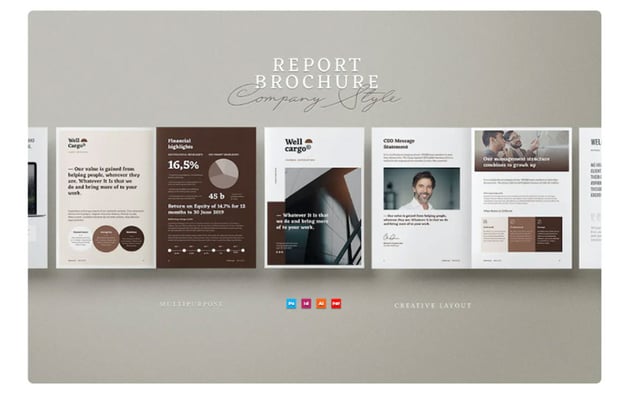 Corporate brochure report template